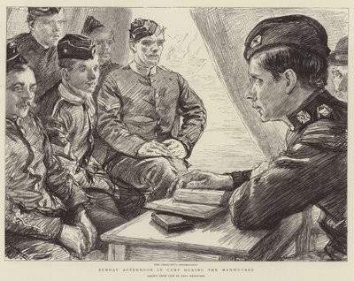 Dimanche Après-midi en Camp pendant les Manœuvres - Charles Paul Renouard